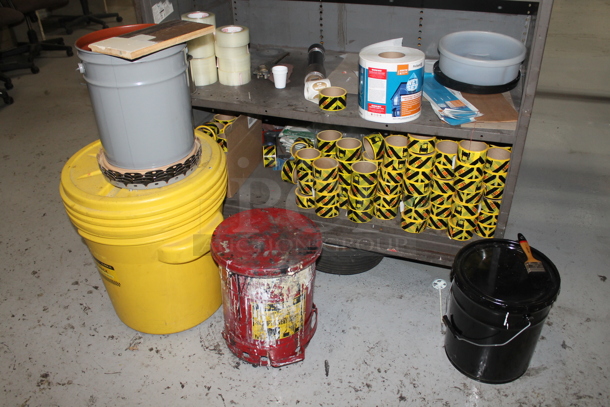 Metal 4 Tier Shelving Unit w/ Contents on Casters. - Image 3 of 5