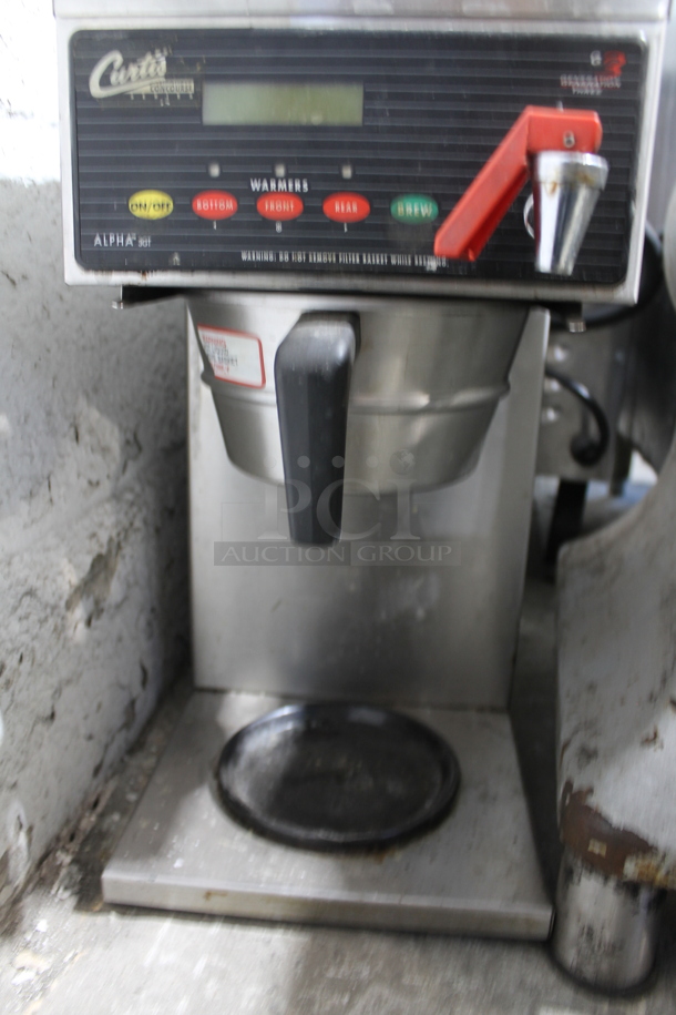 Curtis FBALP3GT63A000-R Stainless Steel Commercial Countertop 3 Burner Coffee Machine w/ Hot Water Dispenser and Metal Brew Basket. 120/230 Volts, 1 Phase.  - Image 3 of 5