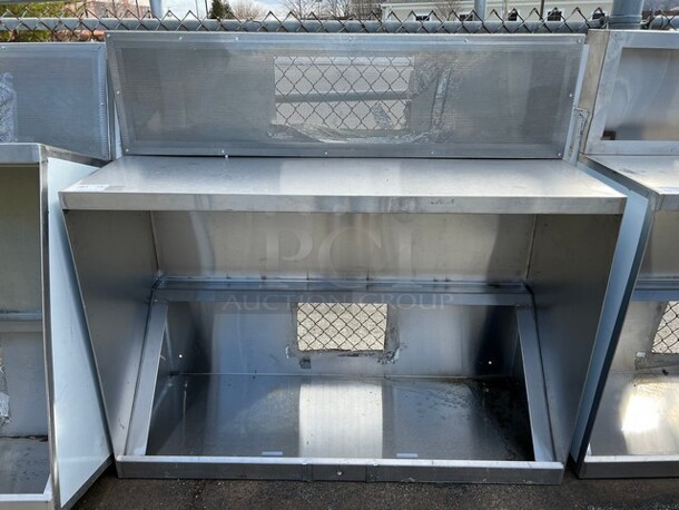 5' Stainless Steel Commercial Grease Hood w/ Make Up Fan Frame. 62x58x24