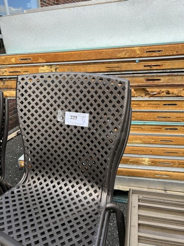 5 Brown Metal Mesh Outdoor Bar Height Chairs. Stock Picture - Cosmetic Condition May Vary. 19x19x48. 5 Times Your Bid! - Image 4 of 4