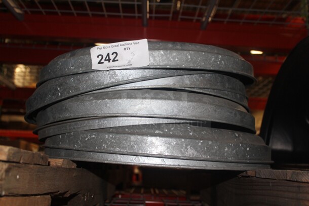 NEW! 8 20" Round Aluminum Trash Can Lids. 8X Your Bid!  - Image 2 of 2