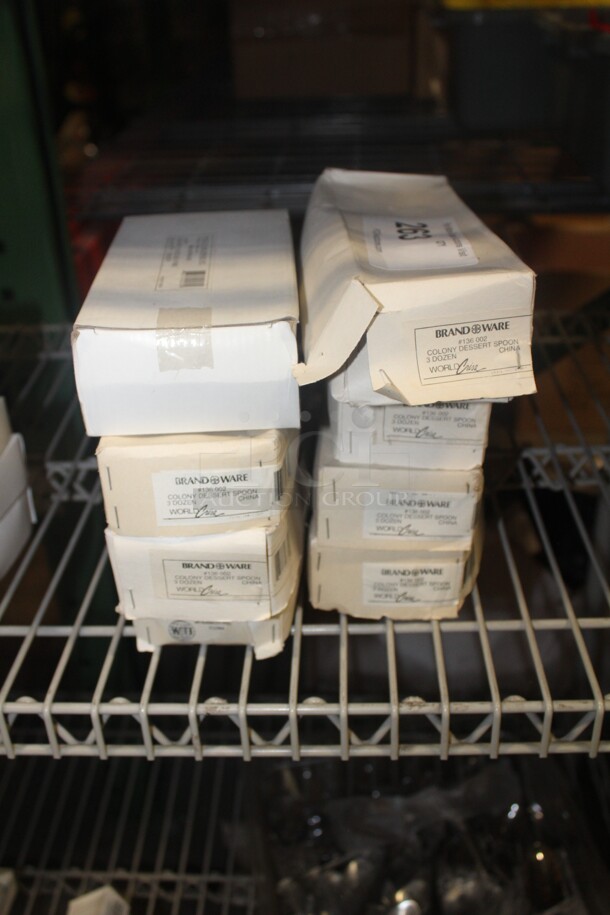 NEW IN BOX! 7 Boxes (36 Count Each) Brandware Colony Dessert Spoons. 7X Your Bid!  - Image 4 of 4