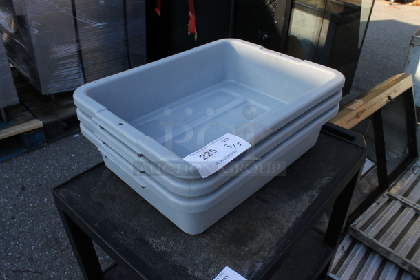 3 Gray Poly Bus Bins. 3 Times Your Bid! - Image 2 of 3