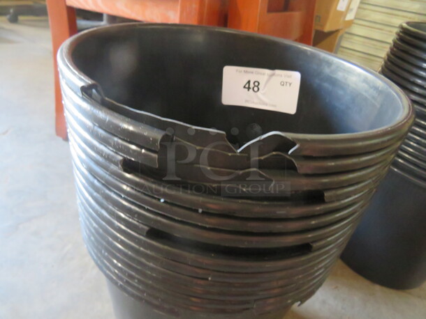 One Lot Of 15 Poly Pots. Some Cracked. See Pics 11X10 - Image 2 of 2