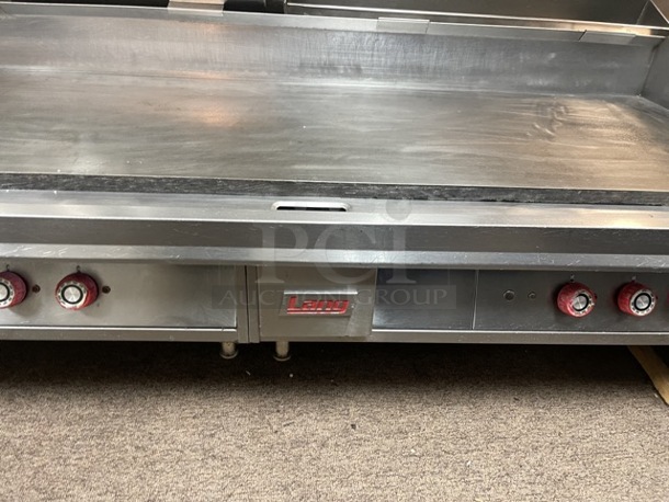 Lang 172T 72 inch  Electric Griddle w/ Thermostatic Controls - 1inch Steel Plate, 208v/3ph Tested and Working! - Image 8 of 12