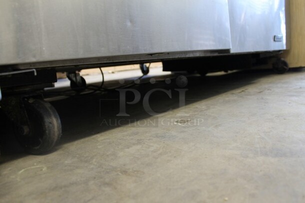 Turbo Air TPR-67SD ENERGY STAR Stainless Steel Commercial Pizza Prep Table on Commercial Casters. 115 Volts, 1 Phase.  Tested and Working! - Image 6 of 7