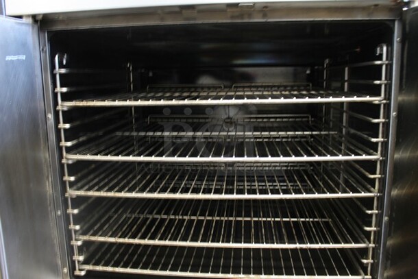 2 2018 Duke 613-G3XX Stainless Steel Commercial Natural Gas Powered Full Size Convection Oven w/ View Through Door, Solid Door, Metal Oven Racks on Commercial Casters. 2 Times Your Bid! - Image 3 of 5