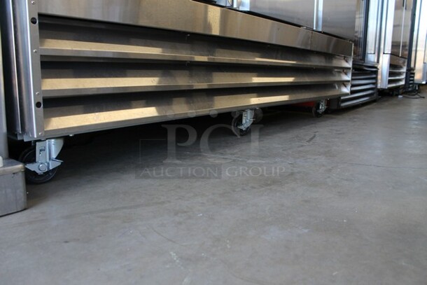 Avantco 178SS3FHC Stainless Steel Commercial 3 Door Reach In Freezer w/ Poly Coated Racks on Commercial Casters. 115 Volts, 1 Phase. Tested and Working! - Image 3 of 7