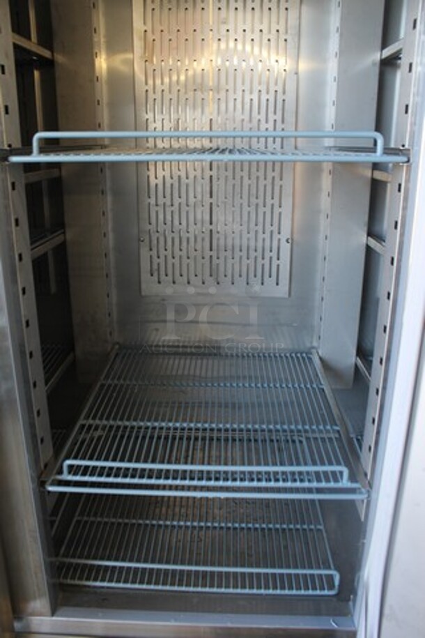 Avantco 178SS3FHC Stainless Steel Commercial 3 Door Reach In Freezer w/ Poly Coated Racks on Commercial Casters. 115 Volts, 1 Phase. Tested and Working! - Image 5 of 7