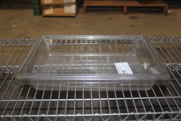 NEW! 9 Cambro Clear Polycarbonate Food Storage Boxes. 12x18x3.5. 9X Your Bid! 