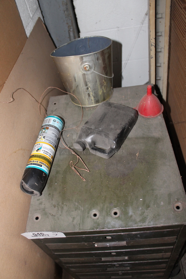 ALL ONE MONEY! Lot of Green Metal 4 Drawer Filing Cabinet w/ Contents. BUYER MUST REMOVE. - Image 2 of 7