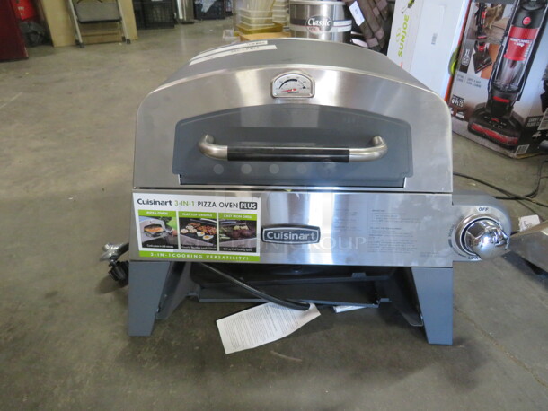 One Cuisinart Gas 3 N 1 Pizza Oven Plus. 