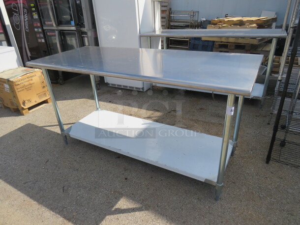 One NEW Stainless Steel Advance Tabco Table With Under Shelf. 72X30X36 - Image 2 of 2