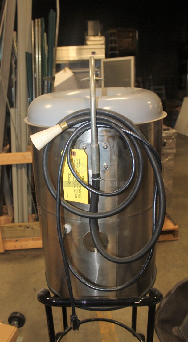 NEW! Hobart Commercial Potato Peeler On Stand With Casters. 30x30x61. 115V/60Hz.  - Image 5 of 5
