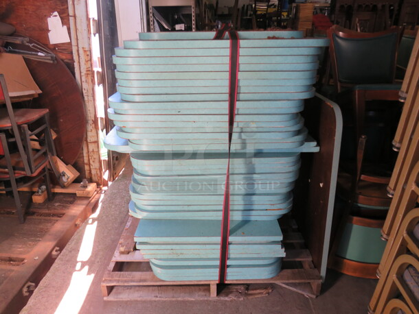 One Lot Of 43 Assorted Size Laminate Table Tops.