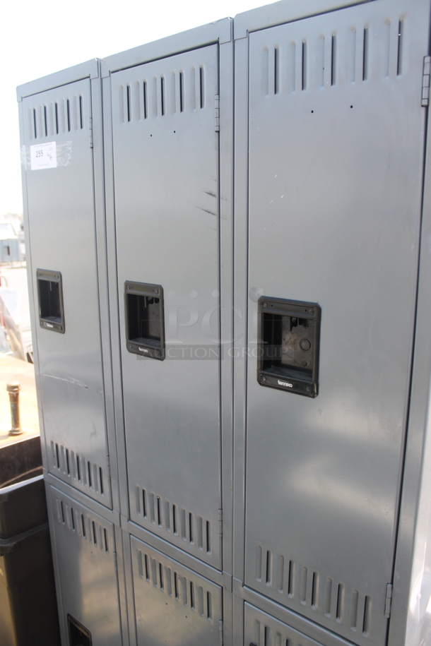 2 Tier Gray 6 Door Locker - Image 2 of 10