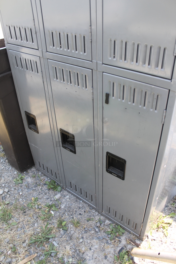 2 Tier Gray 6 Door Locker - Image 3 of 10