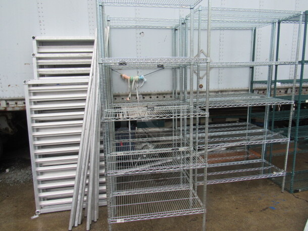 One METRO Shelf With 4 Shelves. 36X18X87 - Image 1 of 2