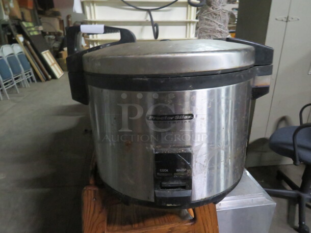 One Proctor Silex Commercial Rice Cooker. Model# 37560R. 120 Volt.  - Image 1 of 1