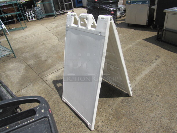 One Plasticade Sidewalk Sign. 25X46