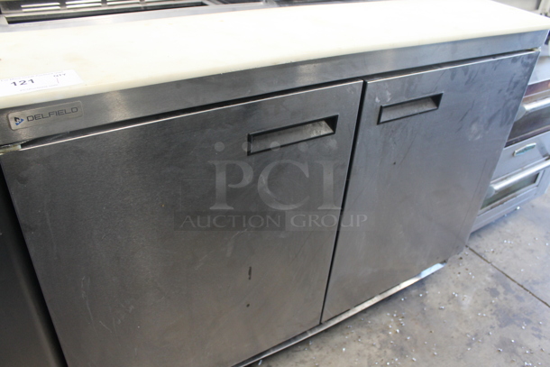 2019 Delfield 4448N-12 Stainless Steel Commercial Sandwich Salad Prep Table Bain Marie. 115 Volts, 1 Phase. Tested and Working! - Image 4 of 9