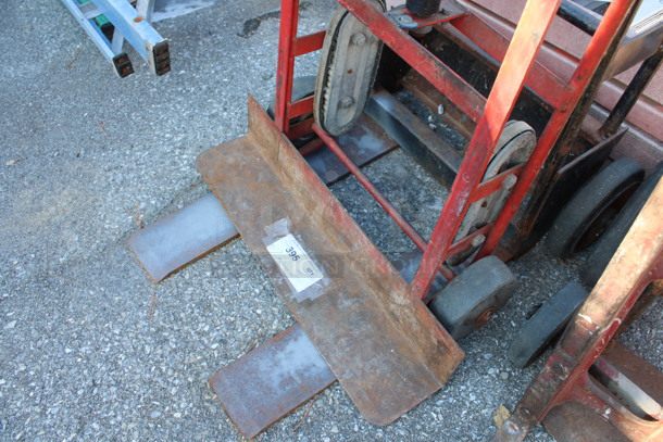 2 Metal Furniture Dollies; Red and Black. 24x14x61, 25x30x81. 2 Times Your Bid! - Image 3 of 4