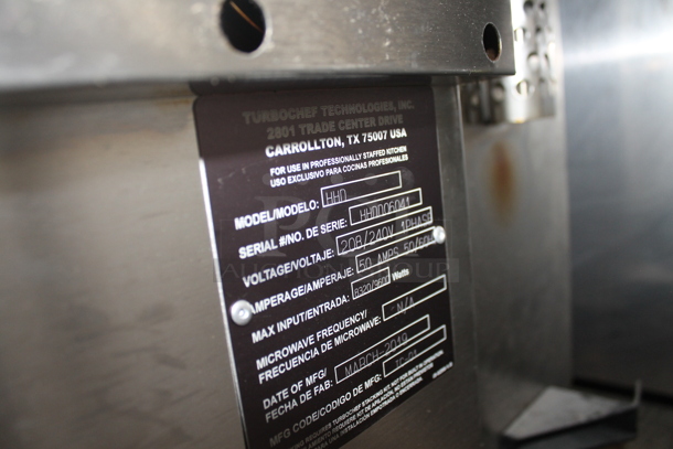 2019 Turbochef HHD Stainless Steel Commercial Countertop Double Batch / Double Deck Rapid Cook Oven. 208/240 Volts, 1 Phase.  - Image 10 of 10