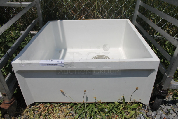 Commercial White Mop Sink - Image 1 of 3