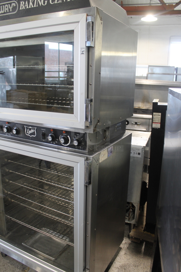 Duke AHPO-6/18 Stainless Steel Commercial Floor Style Electric Powered Oven Proofer on Commercial Casters. 240 Volts, 3 Phase.  - Image 6 of 12