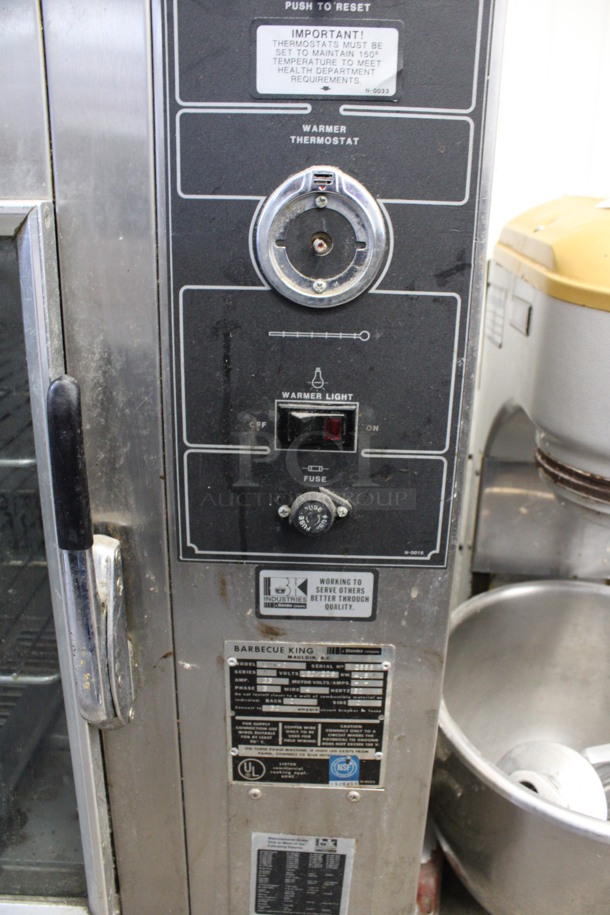 BK Industries Model LMW-3 Stainless Steel Commercial Electric Powered Barbecue King Rotisserie Oven and Warmer. 120/208 Volts, 3 Phase. 33x26x60 - Image 3 of 7