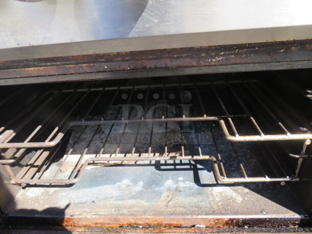 One Vulcan Single French Top Heavy Duty Natural Gas Range With 2 Racks. Model# V1FT36C. 36X38X41. $18,892.00 - Image 3 of 4