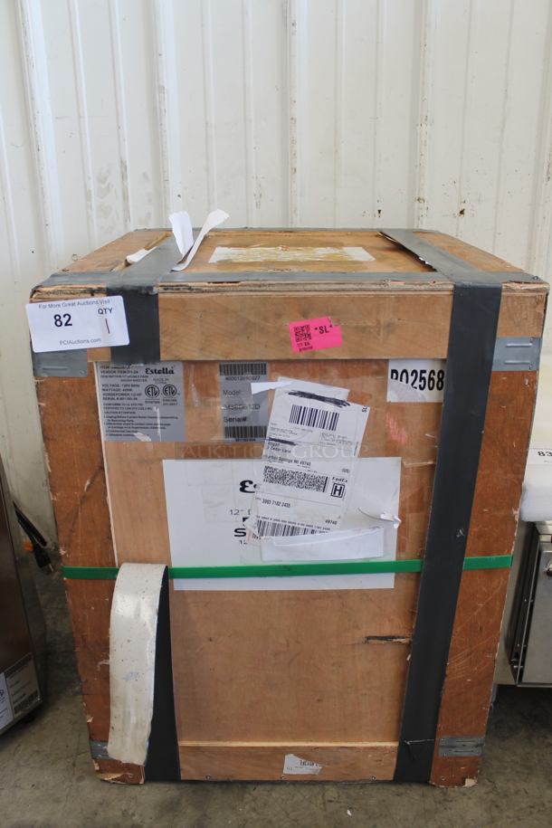 BRAND NEW SCRATCH AND DENT! Estella 348EDS12D Stainless Steel Commercial Countertop 12" Double Pass Dough Sheeter. Stock Picture Used as Gallery. 120 Volts, 1 Phase. Tested and Working! - Image 2 of 5