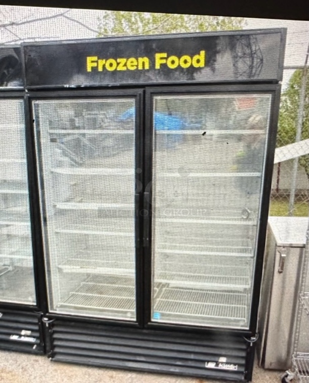 One True 2 Door Glass Display Freezer With 8 Racks. Model# GDM-49F. 115/208-230 Volt. 1 Phase. 54X30X78.5 - Image 1 of 1