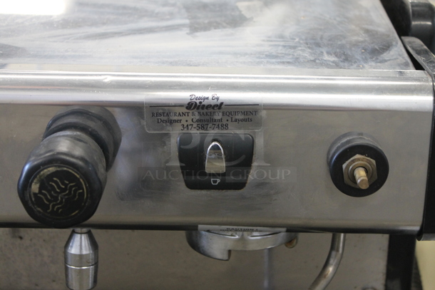 La Spaziale EP Stainless Steel Commercial Countertop Double Group Espresso Machine w/ 2 Steam Wands. 230 Volts, 1 Phase.  - Image 3 of 5