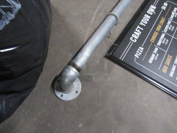 One Industrial Look Wall Mount Pipe With 3 Hanging Menu Boards! KOOL!!!! - Image 3 of 3