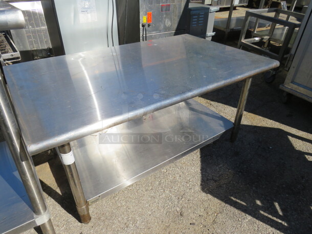 One Stainless Steel Equipment Table With SS Under Shelf. 48X30X23 - Image 1 of 1