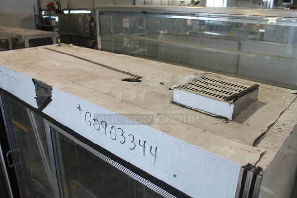 CustomCool BW78 Metal Commercial 2 Door Cooler Merchandiser. 115 Volts, 1 Phase. Does Not Come w/ Remote compressor.  - Image 3 of 10