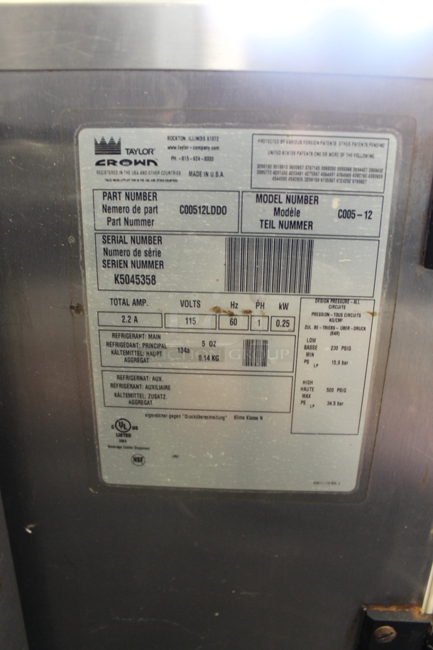 Taylor C005-12 Stainless Steel Commercial Countertop Dairy Dispenser. 115 Volts, 1 Phase. Tested and Powers On But Does Not Get Cold - Image 4 of 4