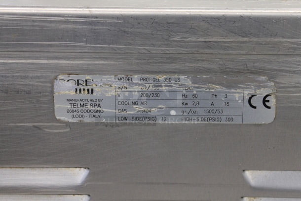 Corema Profigel 350 US Stainless Steel Commercial Floor Style Batch Freezer. 208/230 Volts, 3 Phase.  - Image 5 of 7
