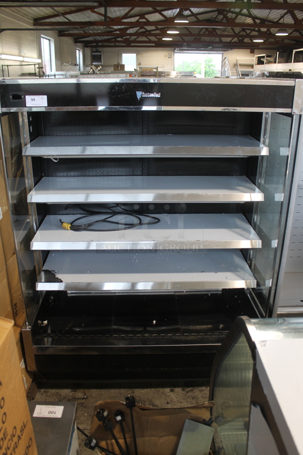 BRAND NEW SCRATCH AND DENT! CustomCool GC60SC Stainless Steel Commercial Floor Style Open Grab N Go Merchandiser w/ Metal Shelves. 115 Volts, 1 Phase. Does Not Come w/ Remote Compressor. - Image 1 of 11