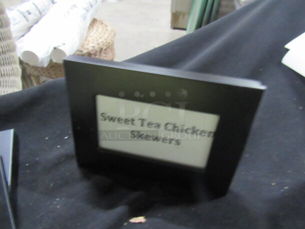4.5X3.5 Black Framed Food Markers For A Buffet. 6XBID - Image 1 of 2