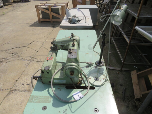 One Lewis Union Special Sewing Machine On A Table. #150-5. 48X20X41. - Image 3 of 3