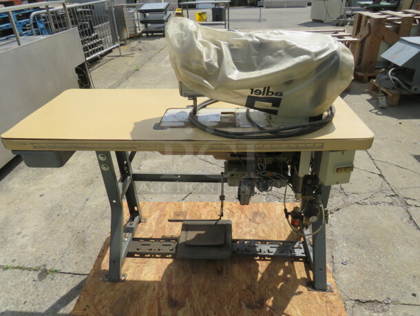 One Adler Sewing Machine On A Table. #467-FA-373.  - Image 2 of 2