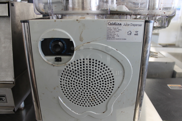 Coldline Royal-3P Stainless Steel Commercial Countertop 3 Hopper Refrigerated Beverage Machine. 120 Volts, 1 Phase. Tested and Does Not Power On - Image 4 of 5