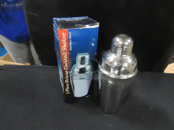 NEW 16oz Stainless Steel 3 Piece Cocktail Shaker. #SK3-16D. 3XBID - Image 1 of 1