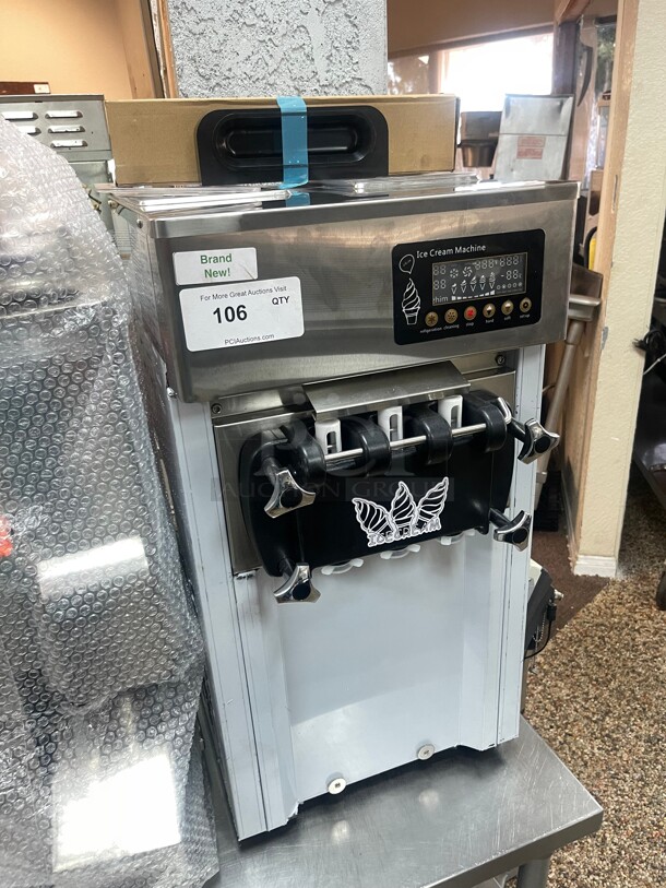 Brand New! Vevor Double Commercial Ice cream  Machine 3 Flavors NSF  115 Volt Tested and Working!