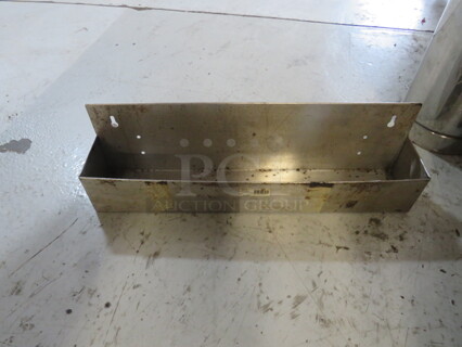 One Stainless Steel Bottle Rail. 22X4.5X6.5