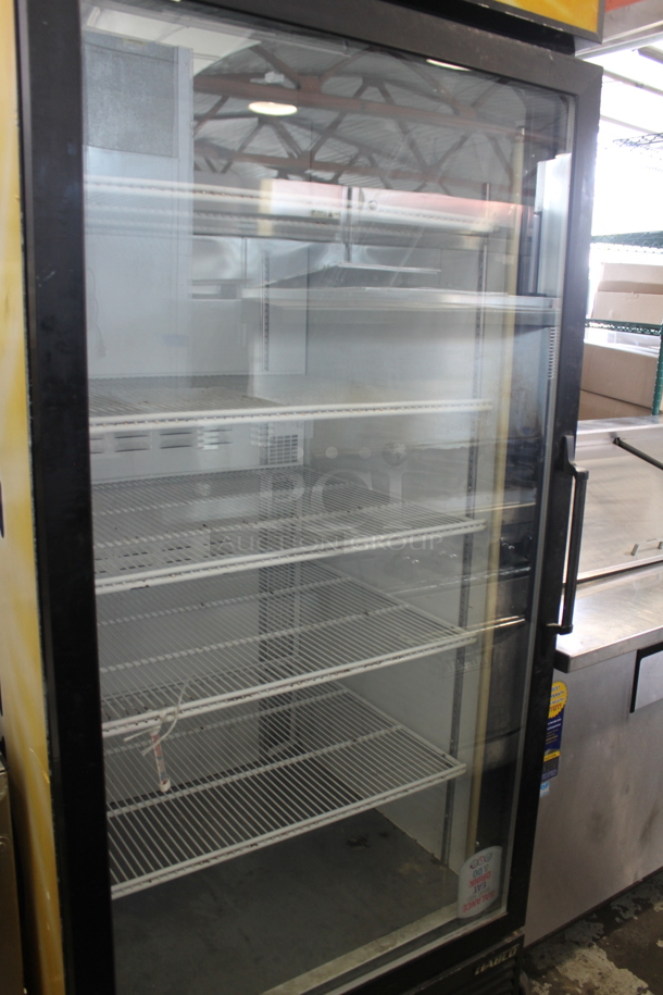 Habco ESM28 Metal Commercial Single Door Reach In Cooler Merchandiser w/ Poly Coated Racks. 115 Volts, 1 Phase. Tested and Powers On But Does Not Get Cold - Image 5 of 8