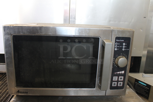 2016 Amana RCS10DSE Stainless Steel Commercial Countertop Microwave Oven. 120 Volts, 1 Phase. - Image 4 of 8