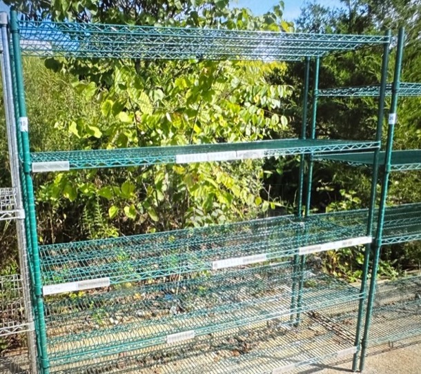 One Green Metro Shelf With 5 Shelves. 72X24X75 - Image 1 of 1